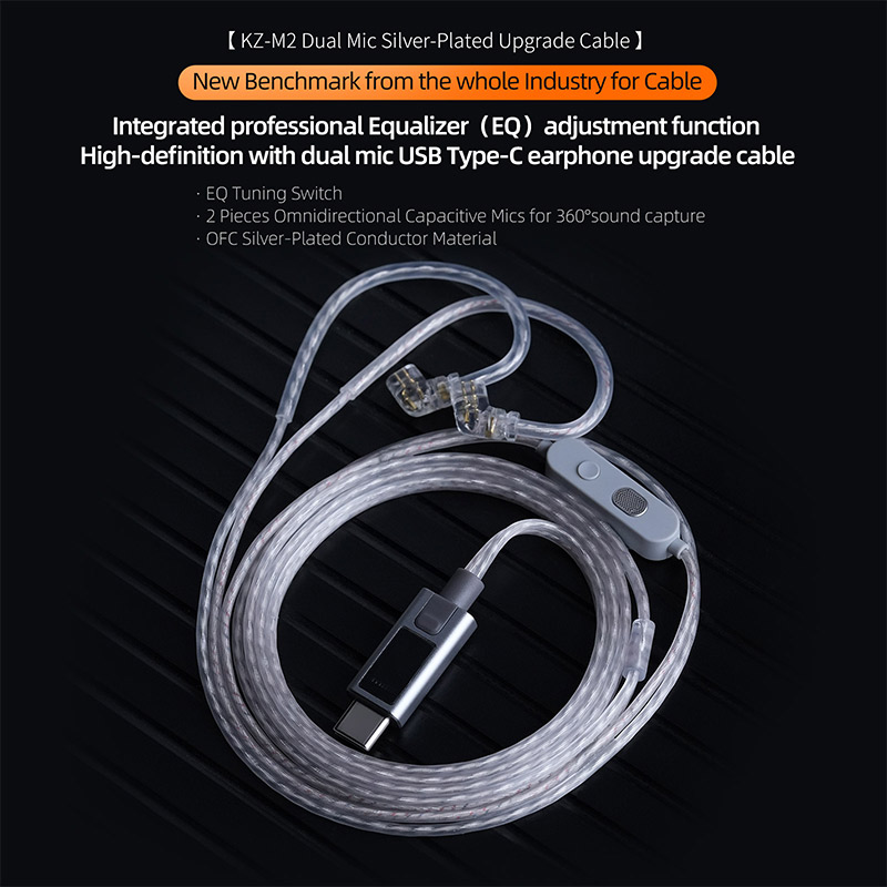 Wired Earphone Mic - Câble KZ M2 DAC Type C