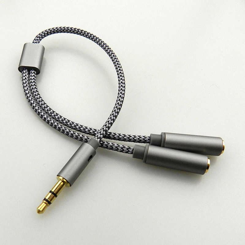 Earphone Splitter Jack - Répartiteur audio 3,5 mm, connecteur Y,