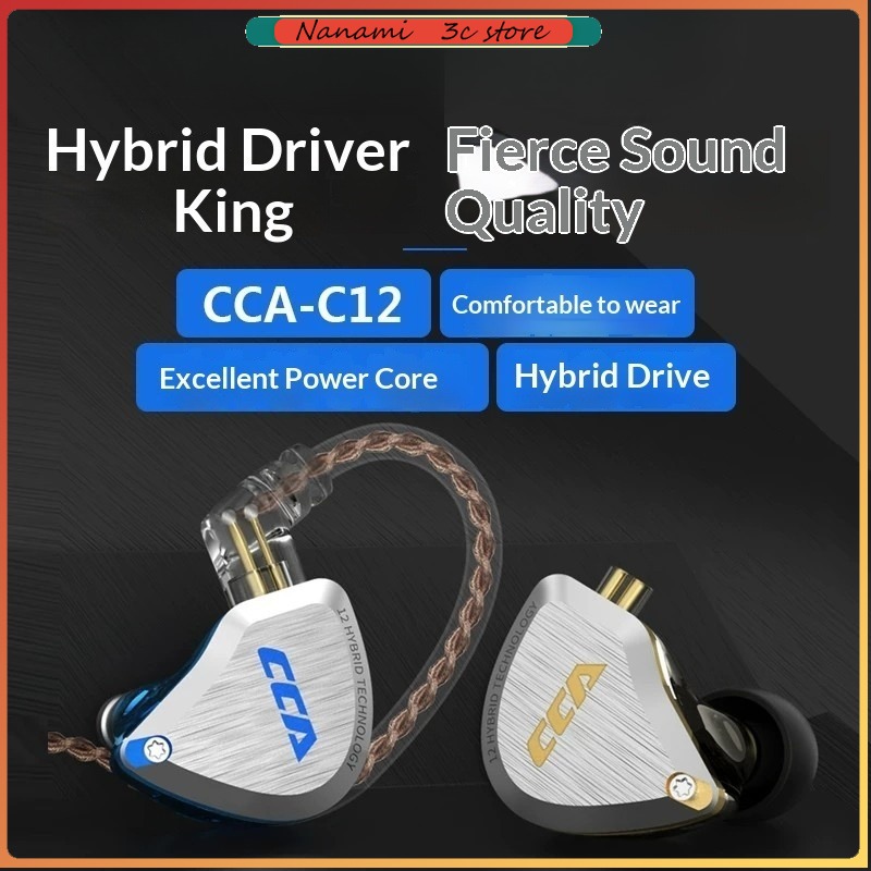 Audiophile Headphone Wired - Écouteurs intra-auriculaires filaires CCA C12 Hi-Fi