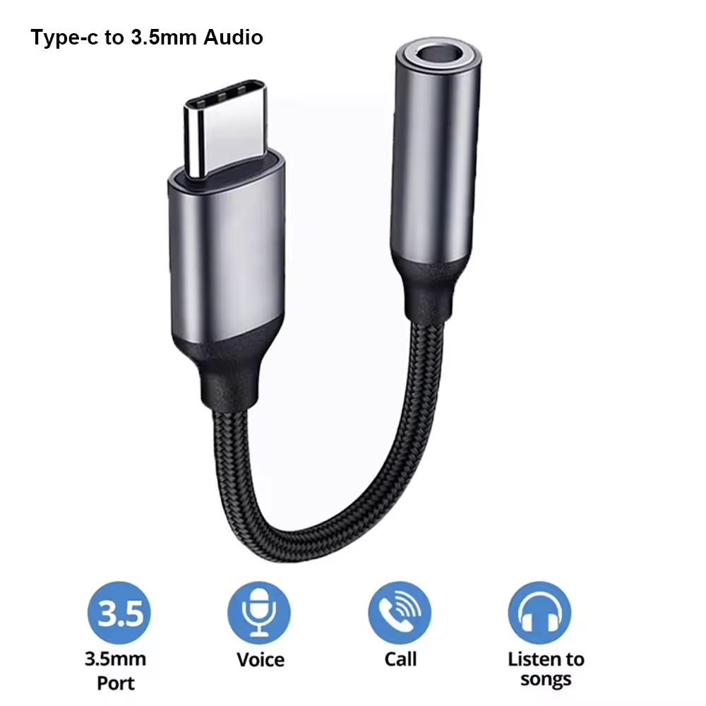 Audiophile Headphone Wired - Adaptateur audio USB C 3,5 mm,