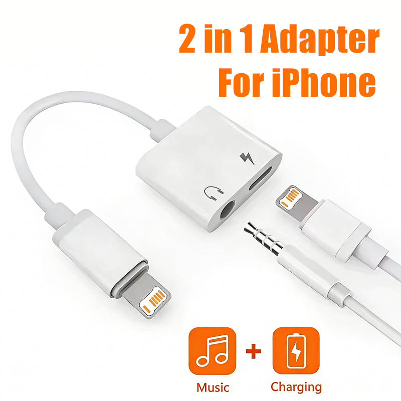 Earphone Splitter Jack - Adaptateur audio et de charge 2