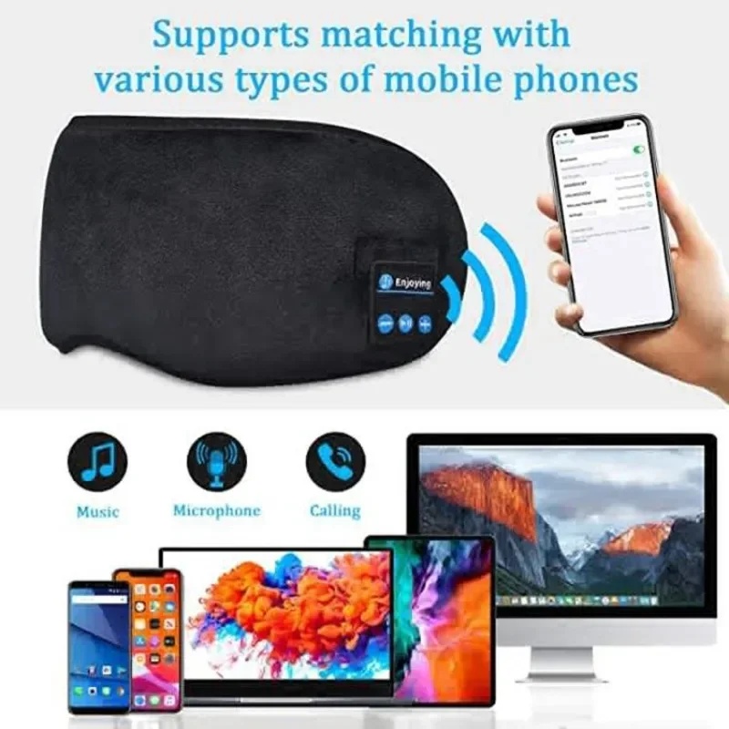 Masque pour les yeux 3D avec é - Bluetooth Headset On Ear avis et prix